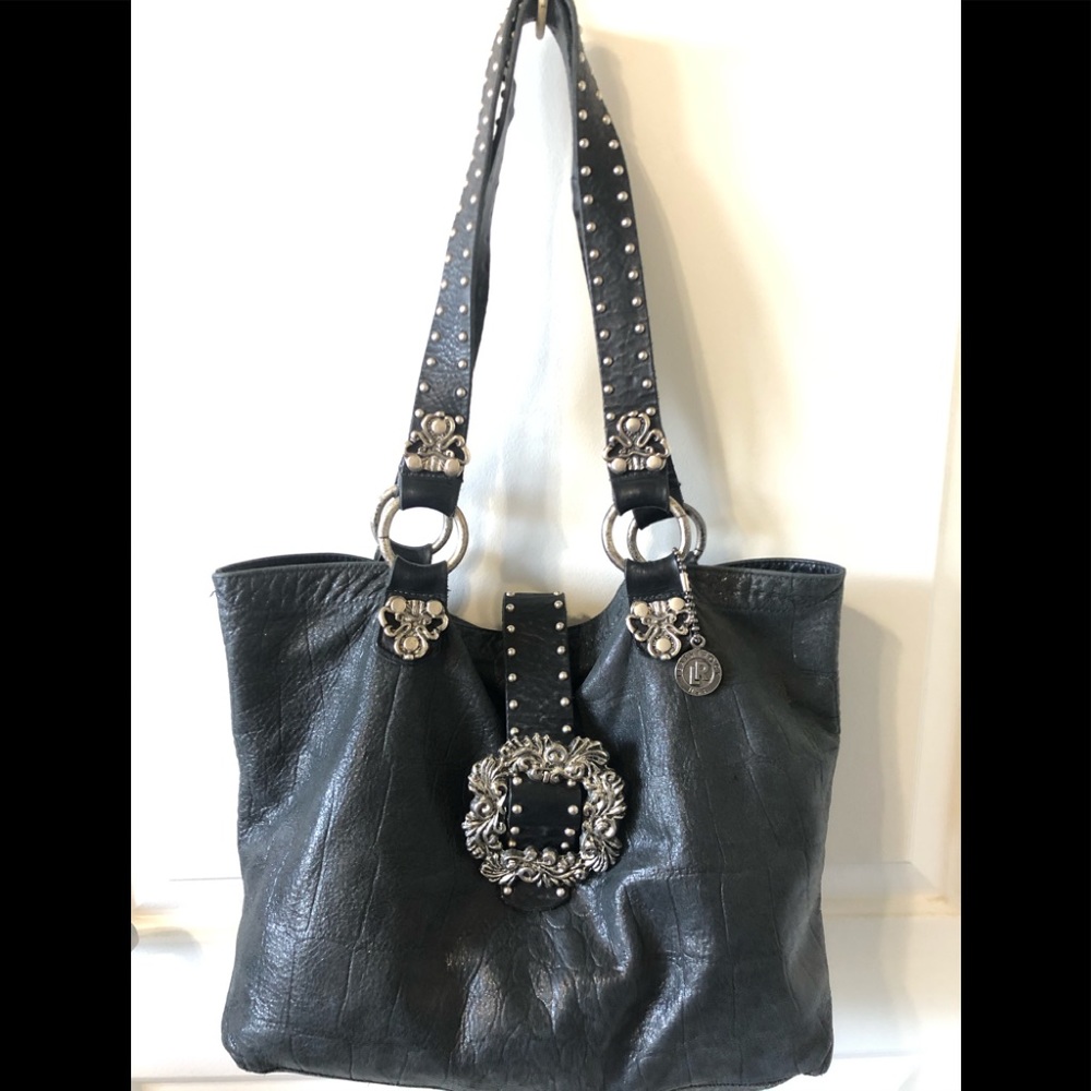 Leatherock USA black n silver bag - Picture 1 of 13